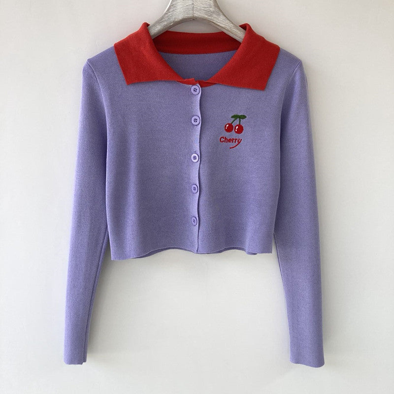 Girl Loose Lazy College Style Cardigan Coat