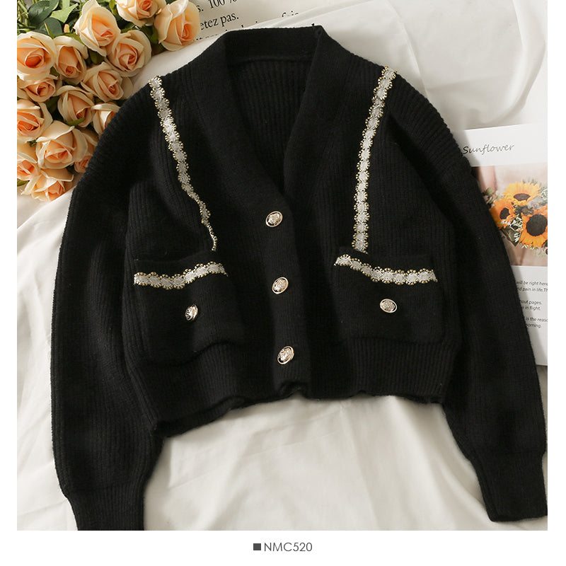 Girl Loose Lazy College Style Cardigan Coat