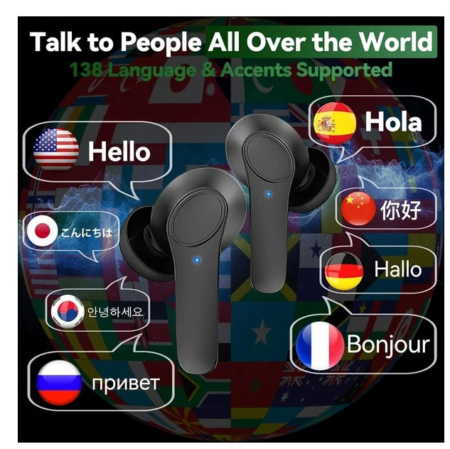 Translator Earbuds 144 Languages Real Time Online Off-line Translation Earphones