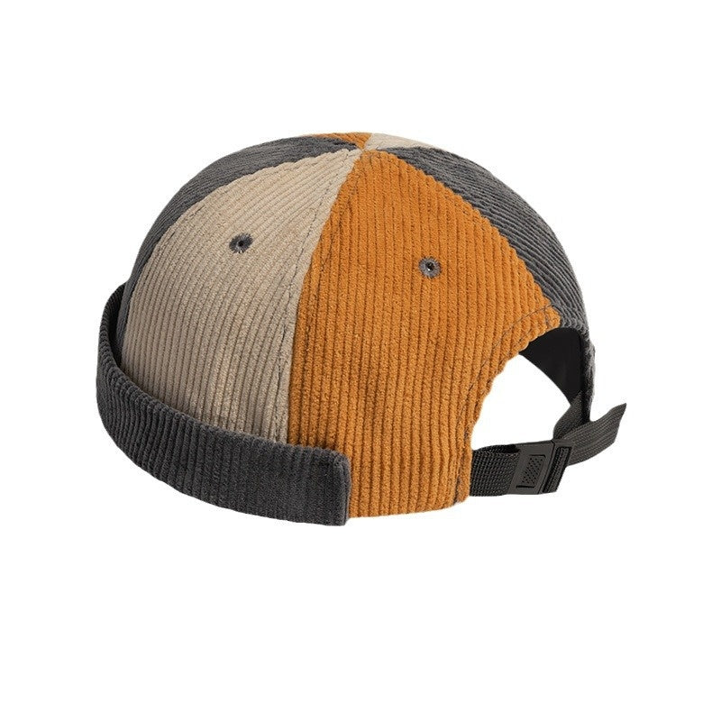 Women's Retro Corduroy Color Matching Hat